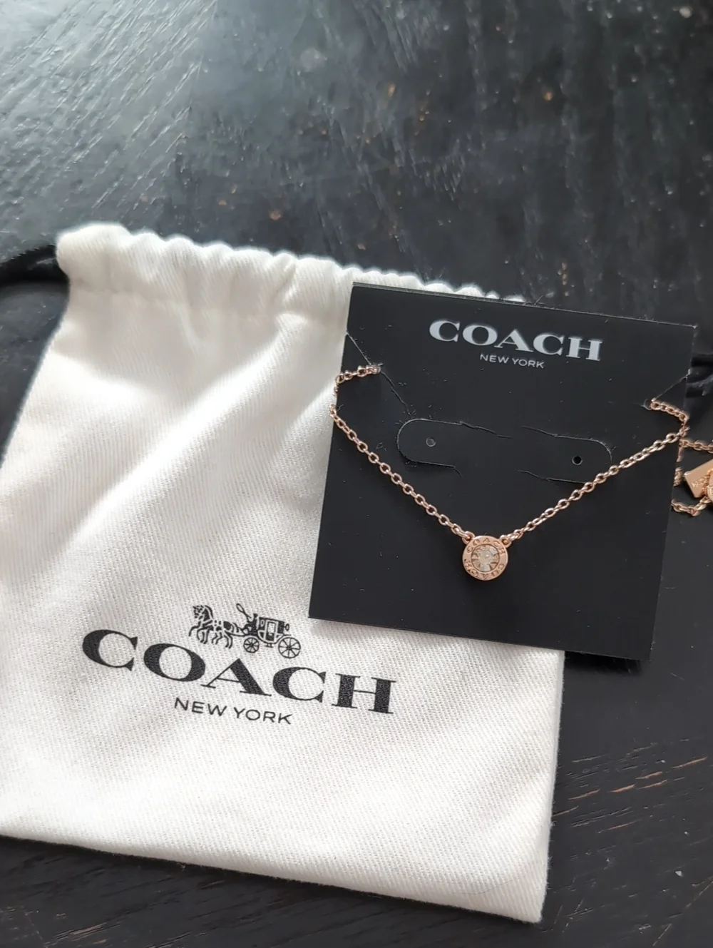 Nwt Coach Gold Tone Necklace
